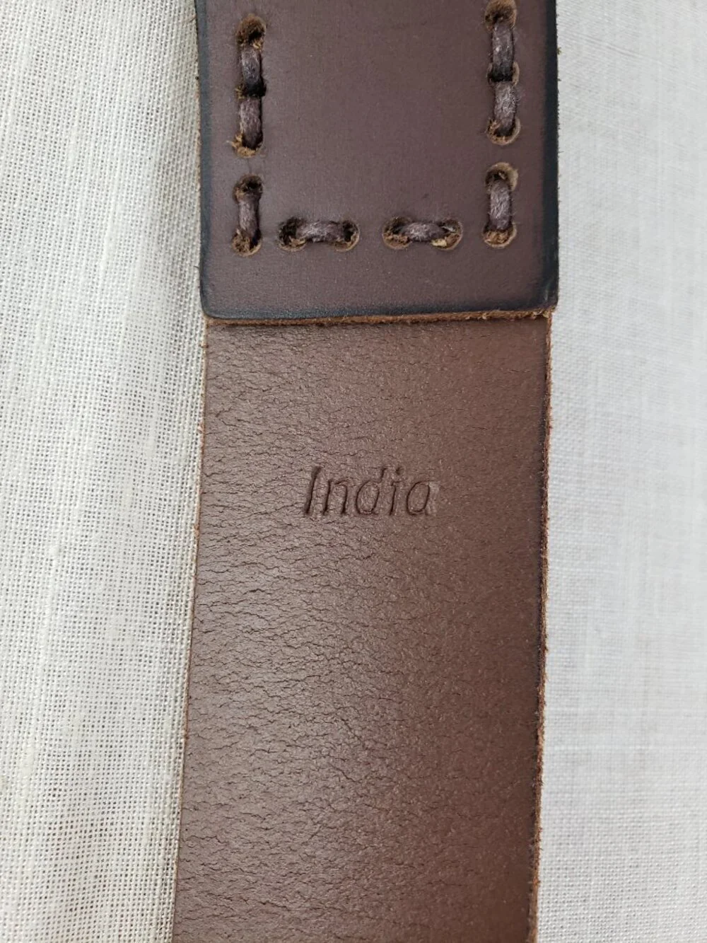 Timberland Brown Leather Belt Casual Mens Medium 34-36